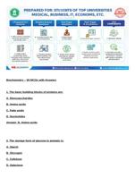 Biochemistry  50 MCQs with Answers