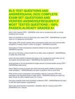 BLS TEST QUESTIONS AND ANSWERS(AHA) 2025| COMPLETE EXAM SET (QUESTIONS AND VERIFIED