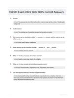 FSESCI Exam 2025 With 100% Correct Answers