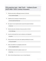 PSI practice test - Nail Tech  Indiana Exam 2025 With 100% Correct Answers