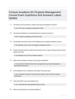 Fortune Academy SC-Property Management Course Exam Questions And Answers Latest Update