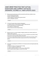 ASNT IRRSP PRACTICE TEST ACTUAL QUESTIONS AND CORRECT DETAILED ANSWERS | SCORED A+ | NEW UPDATE 2025