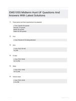 EMS1055 Midterm Hunt UF Questions And Answers With Latest Solutions