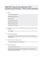 WEB WOC Wound Care Real Exam With Questions And Answers | 100% Correct Solutions