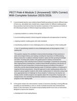 PECT Prek-4 Module 2 (Answered) 100% Correct. With Complete Solution 2025/2026.