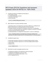 BCO Exam (PCCA) Questions and answers Updated 2025/26 RATED A+ 100% PASS