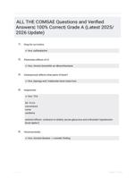 ALL THE COMSAE Questions and Verified Answers| 100% Correct| Grade A (Latest 2025/ 2026 Update)