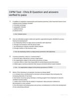 CIPM Test - Chris B Question and answers verified to pass