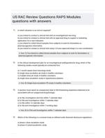 US RAC Review Questions RAPS Modules questions with answers