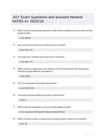 AO1 Exam Questions and answers Newest RATED A+ 2025/26