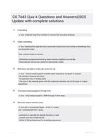 CS 7643 Quiz 4 Questions and Answers|2025 Update with complete solutions