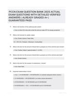 PCCN EXAM QUESTION BANK 2025 ACTUAL  EXAM QUESTIONS WITH DETAILED VERIFIED  ANSWERS | ALREADY GRADED A+ |  GUARANTEED PASS
