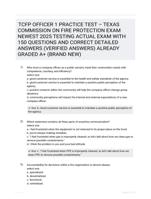 TCFP OFFICER 1 PRACTICE TEST  TEXAS  COMMISSION ON FIRE PROTECTION EXAM  NEWEST 2025 TESTING ACTUAL EXAM WITH 150  QUESTIONS AND CORRECT DETAILED ANSWERS  (VERIFIED ANSWERS) ALREADY GRADED A+  (BRAND NEW)