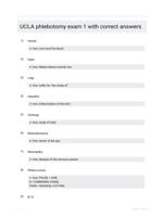 UCLA phlebotomy exam 1 with correct answers