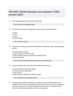 FM 4991 EXAM Question and answers 100% correct 2025