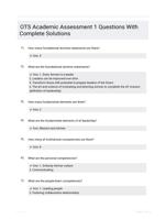 OTS Academic Assessment 1 Questions With Complete Solutions