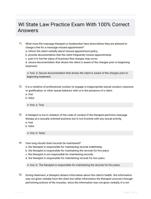 WI State Law Practice Exam With 100% Correct Answers