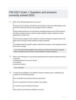 FIN 3321 Exam 1 Question and answers correctly solved 2025
