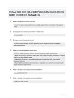 CCNA 200-301 OBJECTIVES EXAM QUESTIONS WITH CORRECT ANSWERS