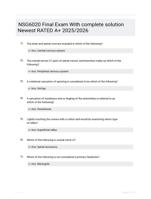 NSG6020 Final Exam With complete solution Newest RATED A+ 2025/2026