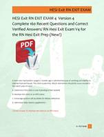 HESI Exit RN EXIT EXAM 4  Version 4  Complete 160 Recent Questions and Correct  Verified Answers/ RN Hesi Exit Exam V4