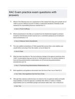 RAC Exam practice exam questions with answers