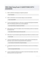 WKU Med Surg Exam 3 QUESTIONS WITH ANSWERS