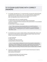D119 EXAM QUESTIONS WITH CORRECT ANSWERS