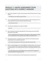 MODULE 11 UNITED ASSESSMENT EXAM QUESTIONS WITH CORRECT ANSWERS