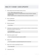HSA 3111 EXAM 1 2025 UPDATE!!