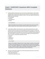 Exam 1 NUR2242C Questions With Complete Solutions