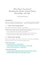 Why Don't You Invest? Breaking the Myths Around Money, Knowledge, and Age.