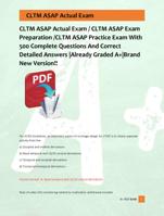 CLTM ASAP Actual Exam / CLTM ASAP Exam  Preparation /CLTM ASAP Practice Exam