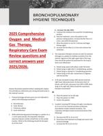 2025 Comprehensive  Oxygen and Medical  Gas Therapy,  Respiratory Care