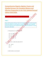 Comprehensive Regents Algebra I