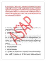 Full CompTIA PenTest+ preparation exam including  network scanning, web application testing, wireless  attacks,