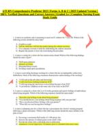 ATI RN Comprehensive Predictor 2023 | Forms A, B & C | 2025 Updated Version | 100% Verified Questions and Correct Answers |