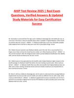 AHIP Test Review 2025 | Real Exam Questions, Verified Answers & Updated Study Materials for Easy Certification Success