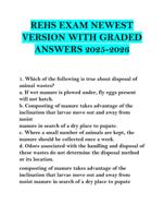 REHS EXAM NEWEST  VERSION WITH GRADED  ANSWERS 2025-2026