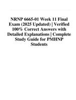 NRNP 6665-01 Week 11 Final Exam (2025 Updated) | Verified 100% Correct Answers with Detailed Explanations