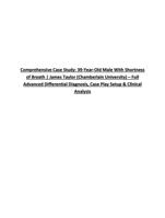 Comprehensive Case Study 39-Year-Old Male With Shortness of Breath |, James Taylor (Chamberlain University)