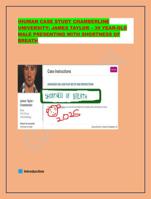 IHUMAN CASE STUDY CHAMBERLINE  UNIVERSITY: JAMES TAYLOR  39 YEAR-OLD  MALE PRESENTING WITH SHORTNESS OF  BREATH