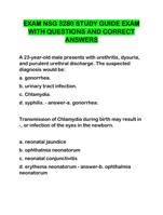 EXAM NSG 3280 STUDY GUIDE EXAM  WITH QUESTIONS AND CORRECT  ANSWERS