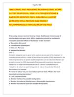 MATERNAL AND PEDIATRIC NURSING final