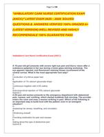 AMBULATORY CARE NURSE CERTIFICATION EXAM  (ANCC)