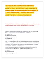 WALDEN NUR 6531 CARE OF ADULTS ACROSS  LIFESPAN EXAM LATEST EXAM 2025  2026  SOLVED  QUESTIONS &  ANSWERS VERIFIED 100%