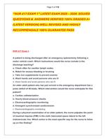 NUR 417 EXAM 1 LATEST EXAM 2025  2026  SOLVED  QUESTIONS &  ANSWERS VERIFIED 100% GRADED A+  (LATEST VERSION)