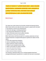 NUR 417 EXAM 3  LATEST EXAM 2025  2026  SOLVED  QUESTIONS &  ANSWERS VERIFIED 100% GRADED A+