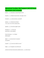 Advanced Cardiac Life Support- ACLS Test 1  Exam Questions and answers