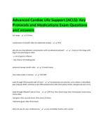 Advanced Cardiac Life Support- ACLS Test 1  Exam Questions and answers